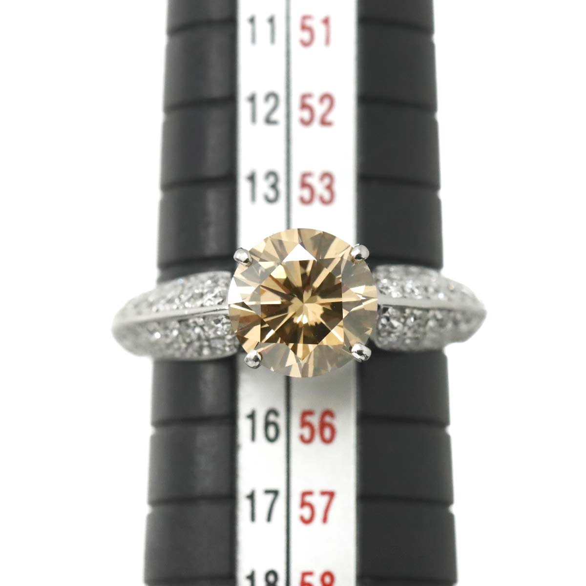 Diamond 2.028ct/0.70ct Ring Pt Platinum size6.75-7.25(US)