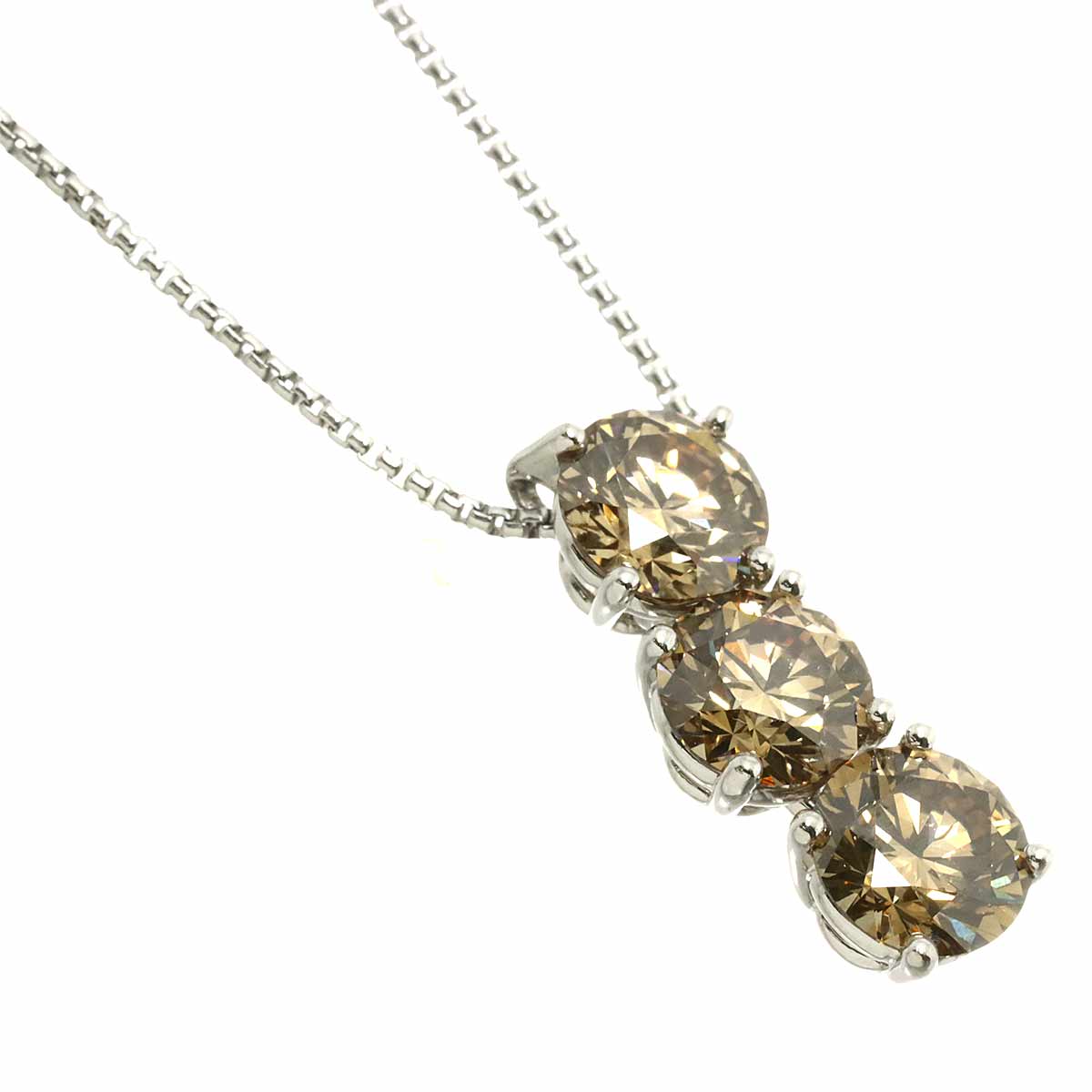 Diamond 1.022ct/1.028ct/1.140ct Necklace Pt Platinum