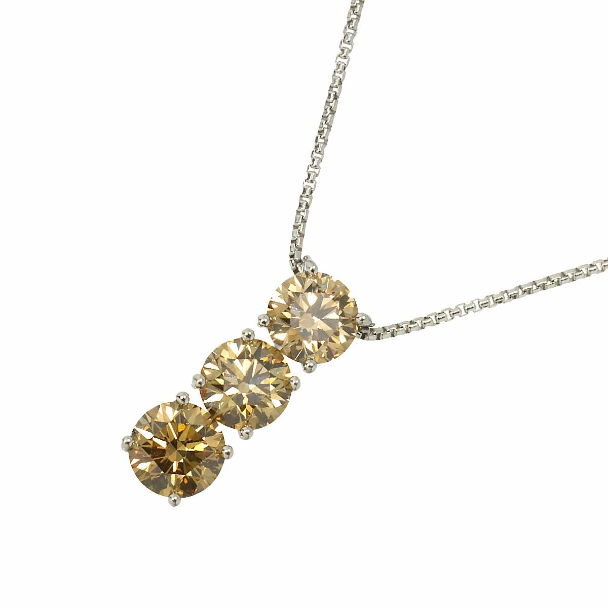 Diamond 1.022ct/1.028ct/1.140ct Necklace Pt Platinum