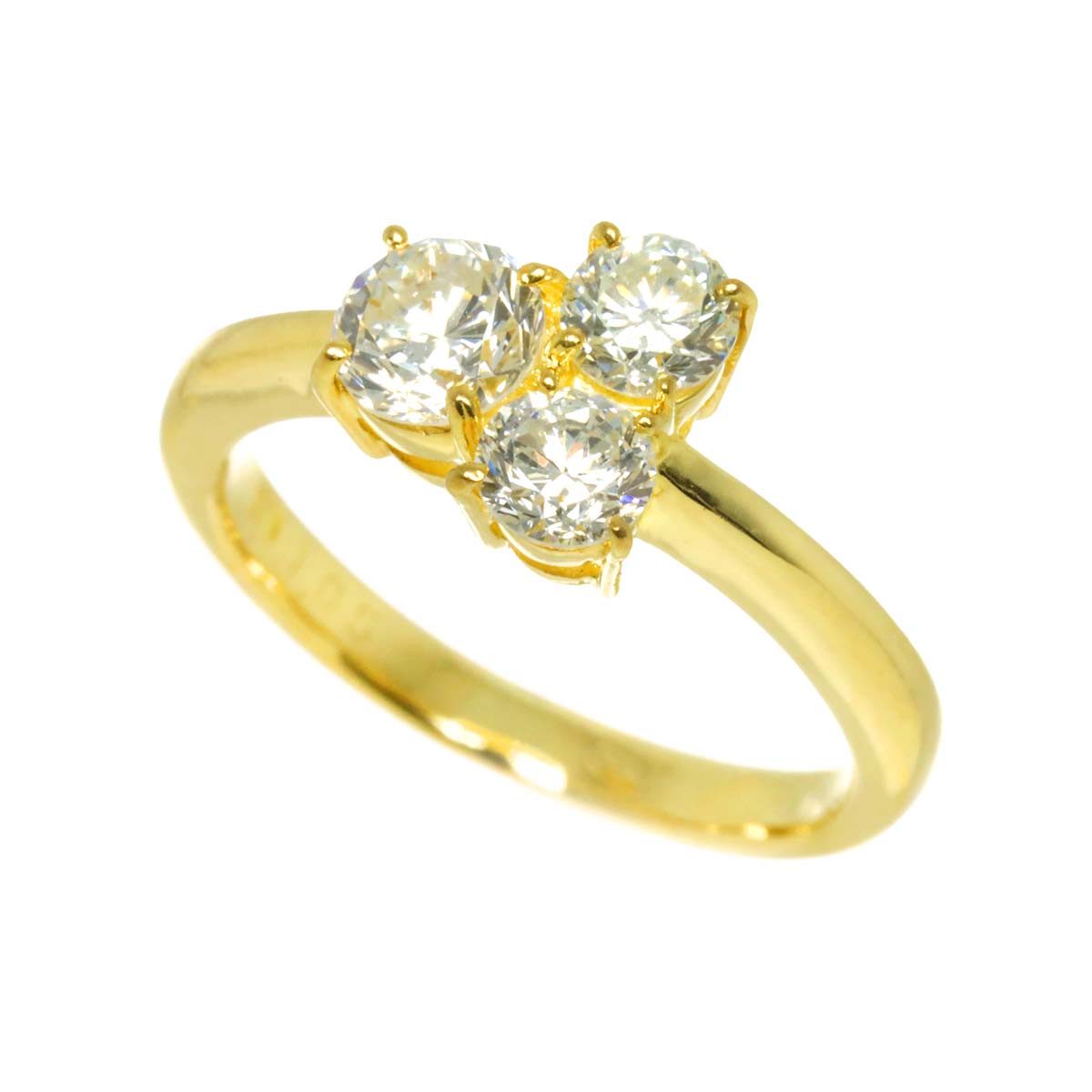 Diamond 1.05ct Ring 18K YG Yellow Gold 750 Size5-5.25(US) 90309132