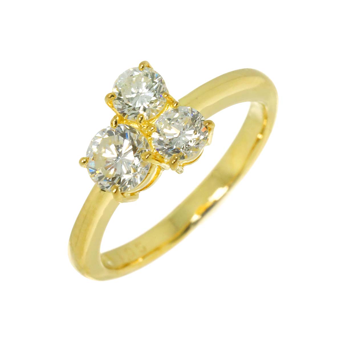 Diamond 1.05ct Ring 18K YG Yellow Gold 750 Size5-5.25(US) 90309132