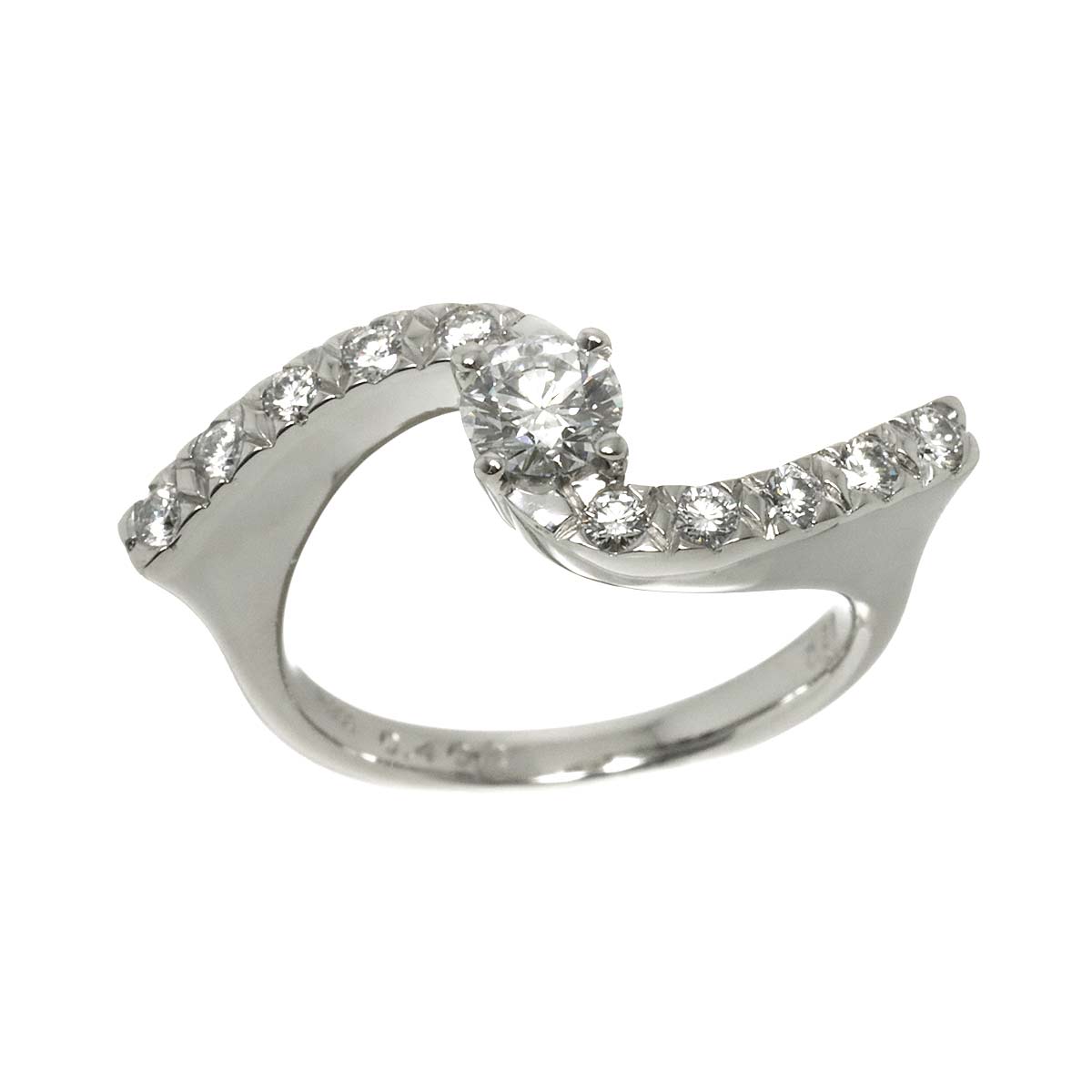 Diamond 0.402ct/0.30ct Ring Pt Platinum size6-6.25(US)
