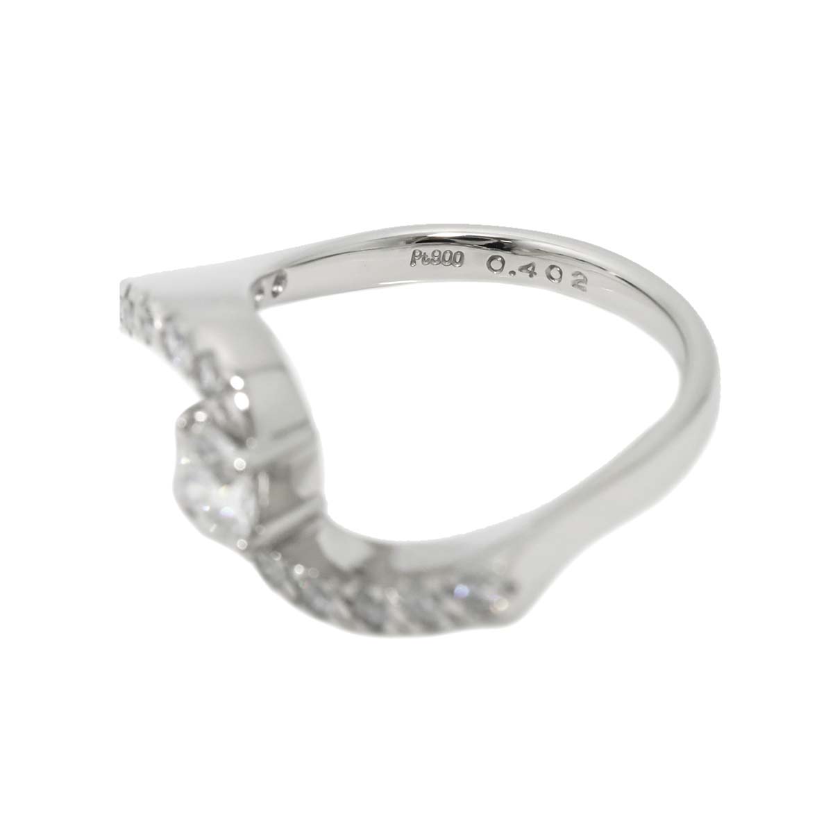 Diamond 0.402ct/0.30ct Ring Pt Platinum size6-6.25(US)