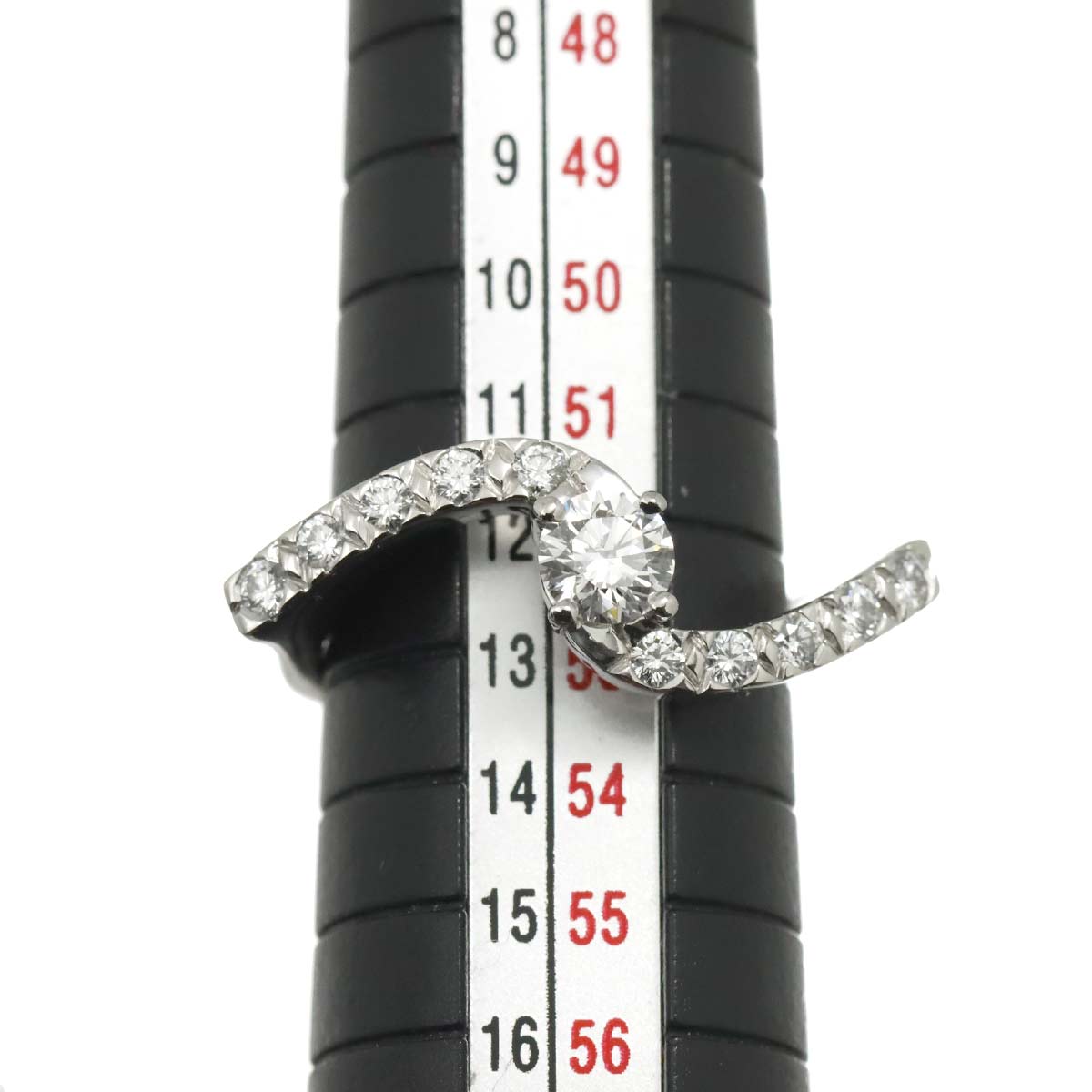 Diamond 0.402ct/0.30ct Ring Pt Platinum size6-6.25(US)