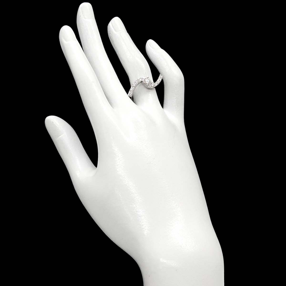 Diamond 0.402ct/0.30ct Ring Pt Platinum size6-6.25(US)