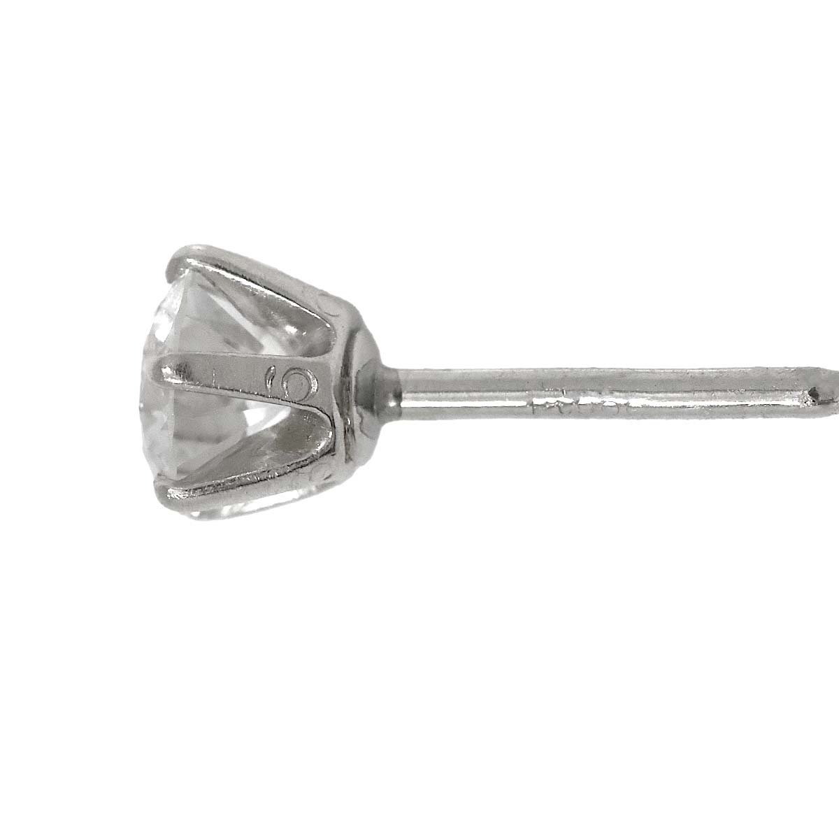 Diamond 0.366ct/0.366ct Earrings Pierced Pt Platinum