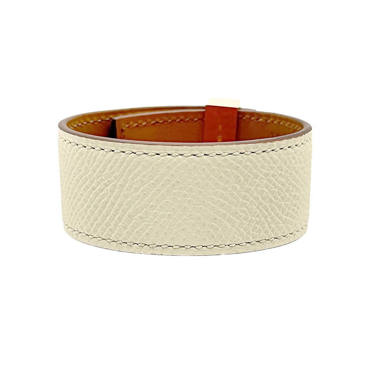 Collier De Chien Bangle Veau Epsom Nata White Bracelet