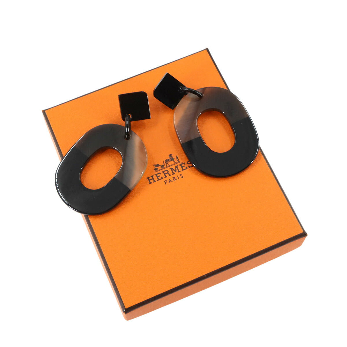 Isthme Ism Earrings Buffalo Horn Brown Black