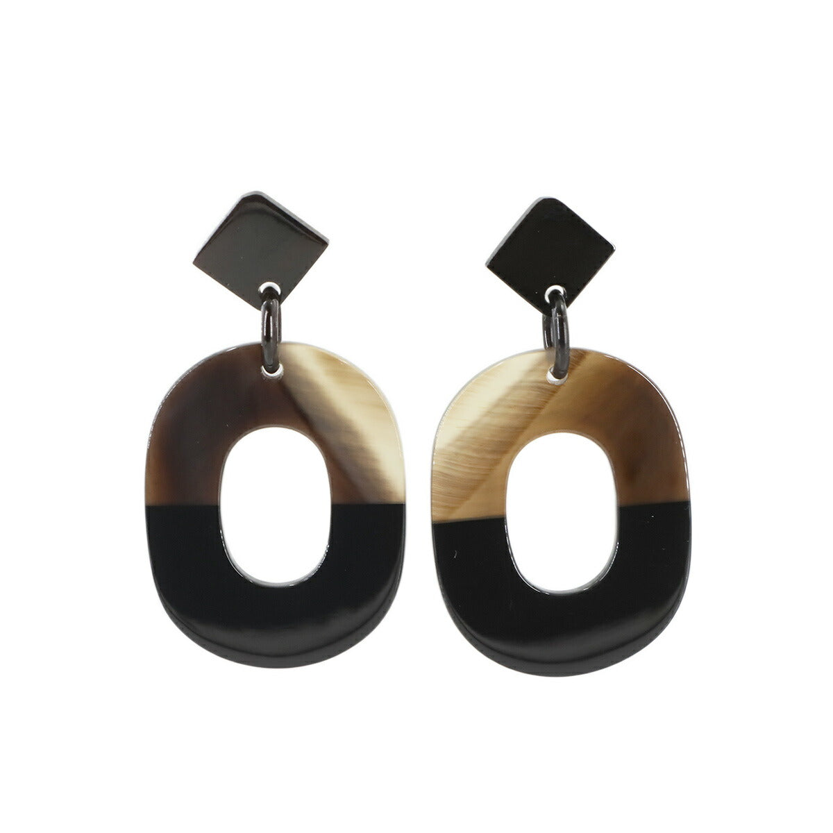 Isthme Ism Earrings Buffalo Horn Brown Black