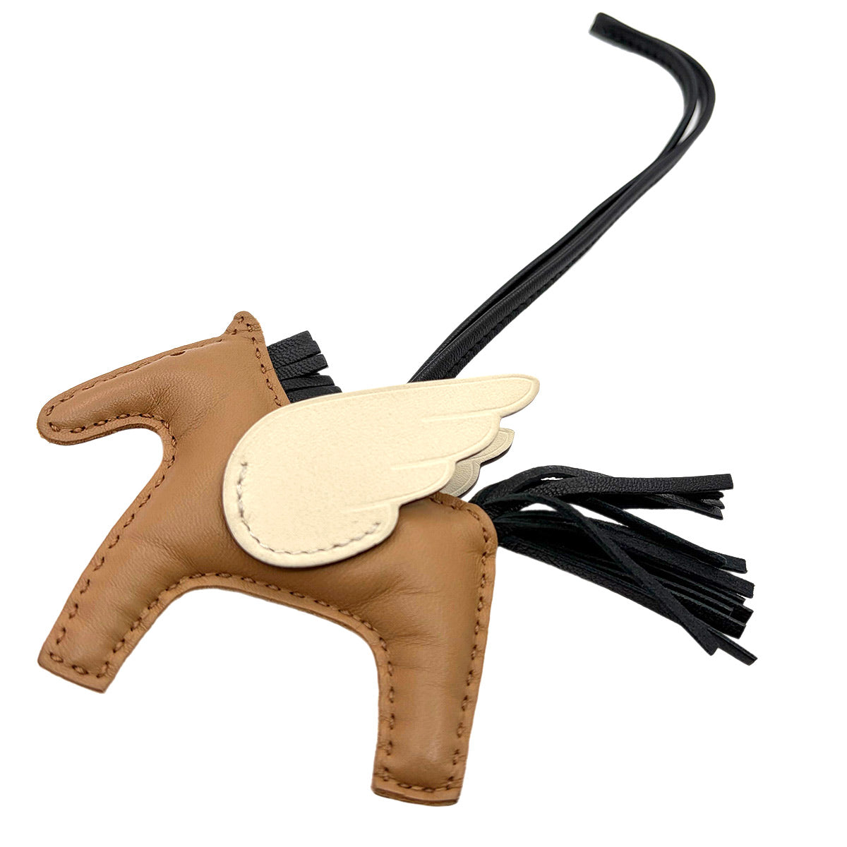 Rodeo Pegasu PM Bag Charm Agneau Milo Chai Black Nata