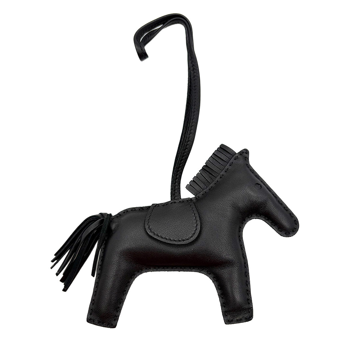 Rodeo MM Bag Charm Agneau Milo So Black Y Horse Accessory