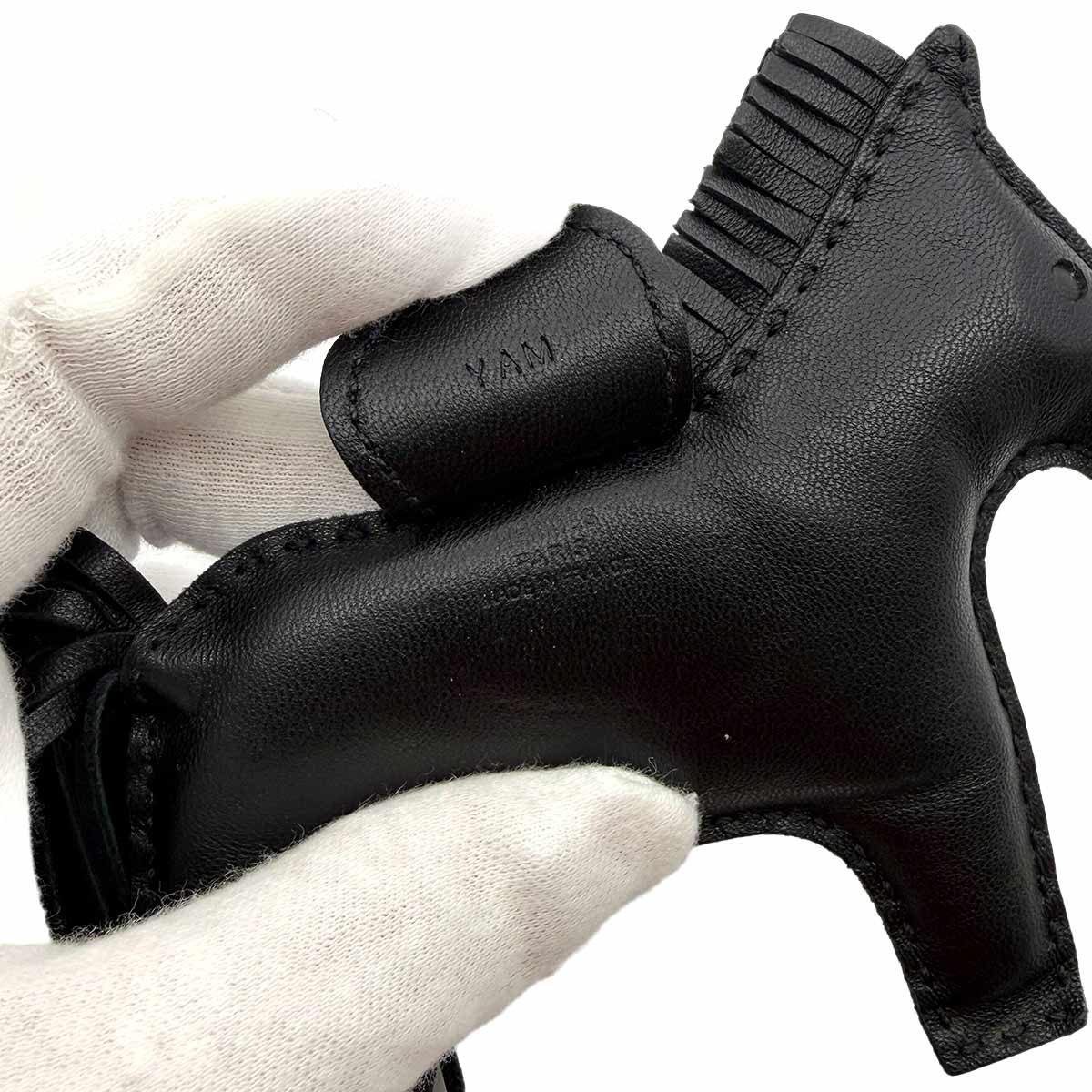 Rodeo MM Bag Charm Agneau Milo So Black Y Horse Accessory