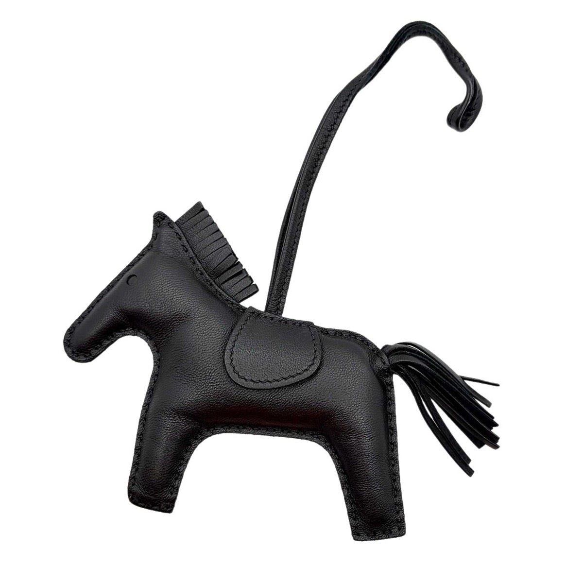 Rodeo MM Bag Charm Agneau Milo So Black Y Horse Accessory