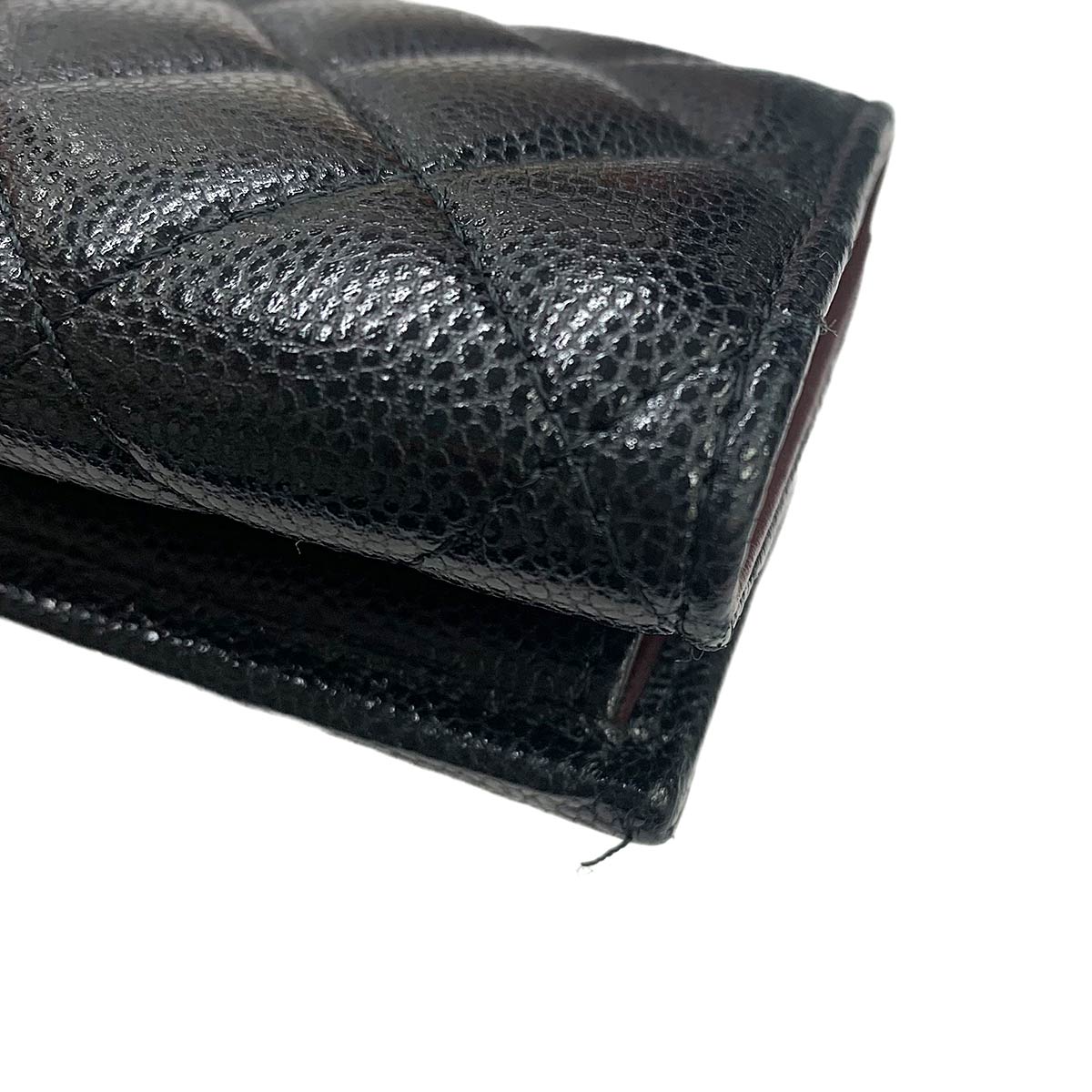 Matelasse Compact Wallet Leather Black AP0230 Purse