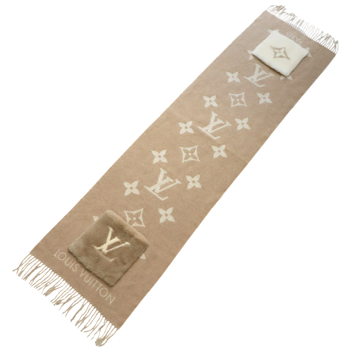 Cold Reykjavik Scarf Cashmere 100% Beige M74354