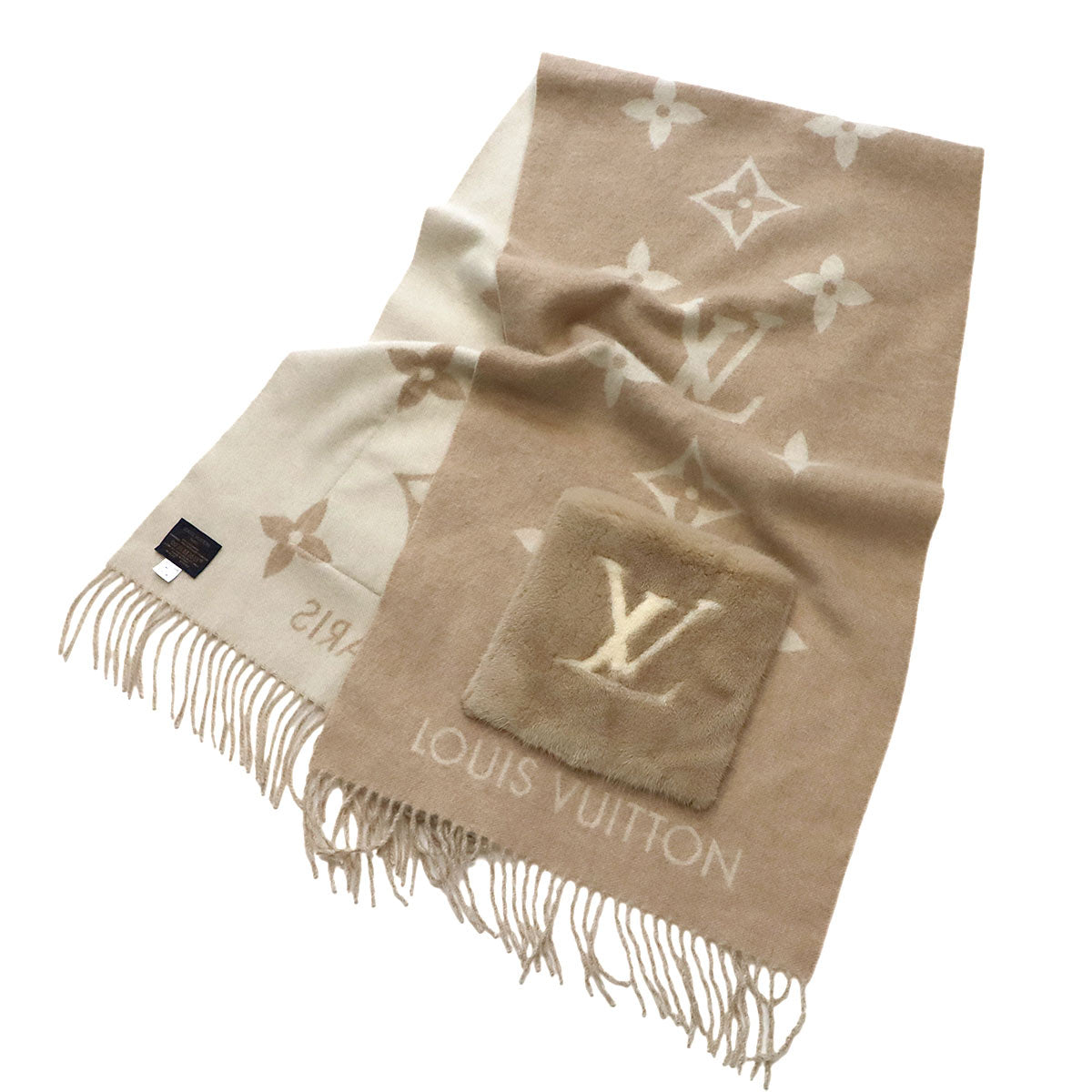 Cold Reykjavik Scarf Cashmere 100% Beige M74354