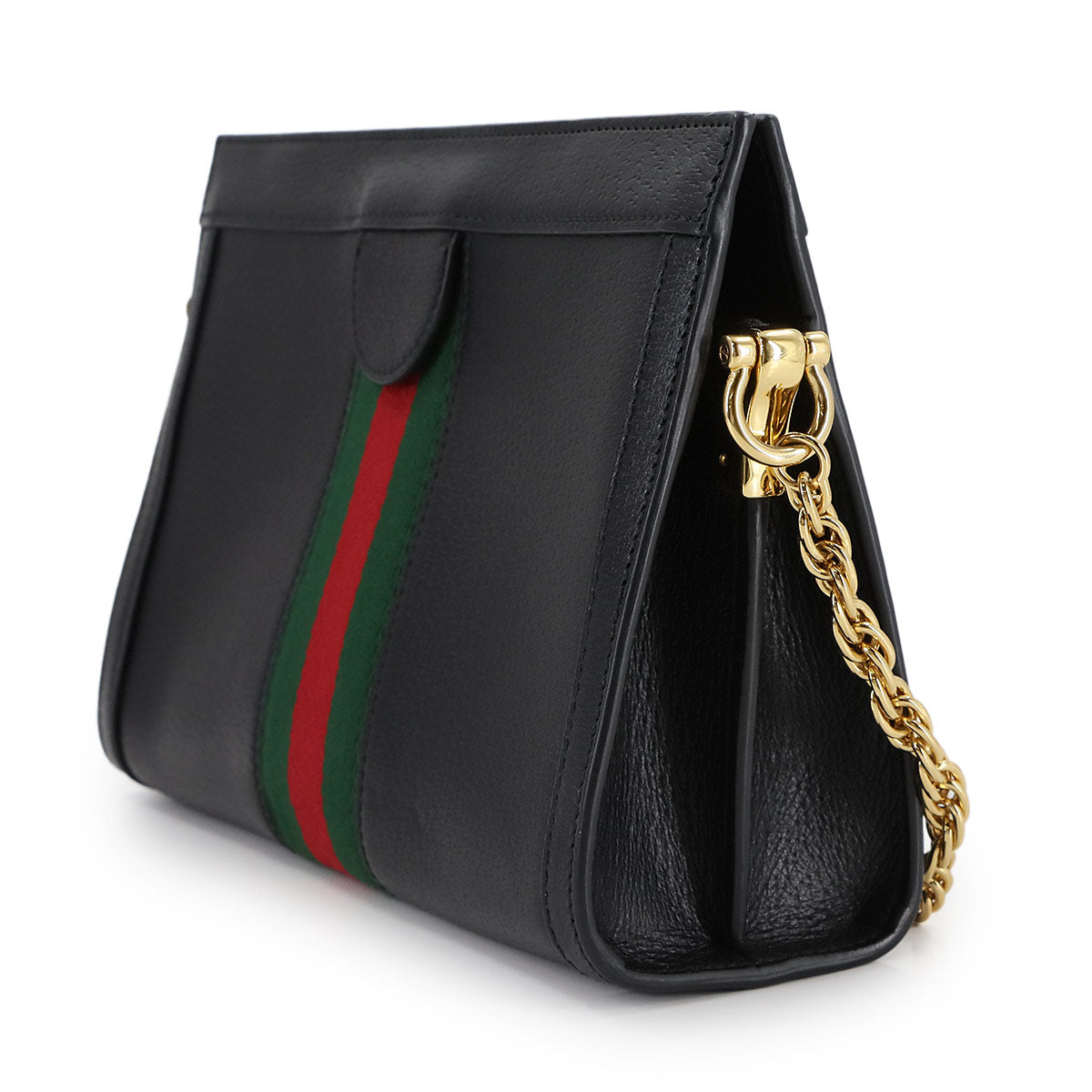 Ophidia Small Shoulder Bag Leather Black 503877