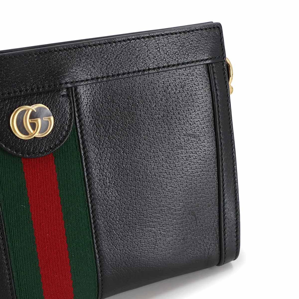 Ophidia Small Shoulder Bag Leather Black 503877