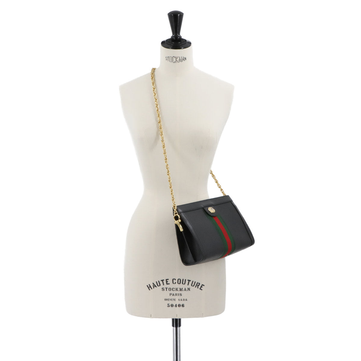 Ophidia Small Shoulder Bag Leather Black 503877