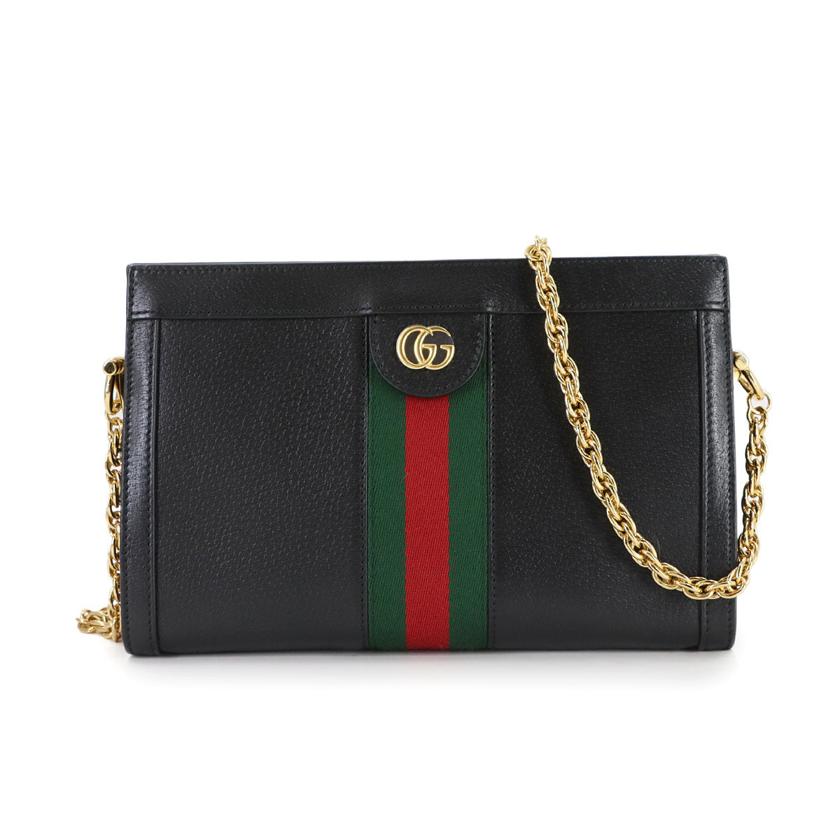 Ophidia Small Shoulder Bag Leather Black 503877
