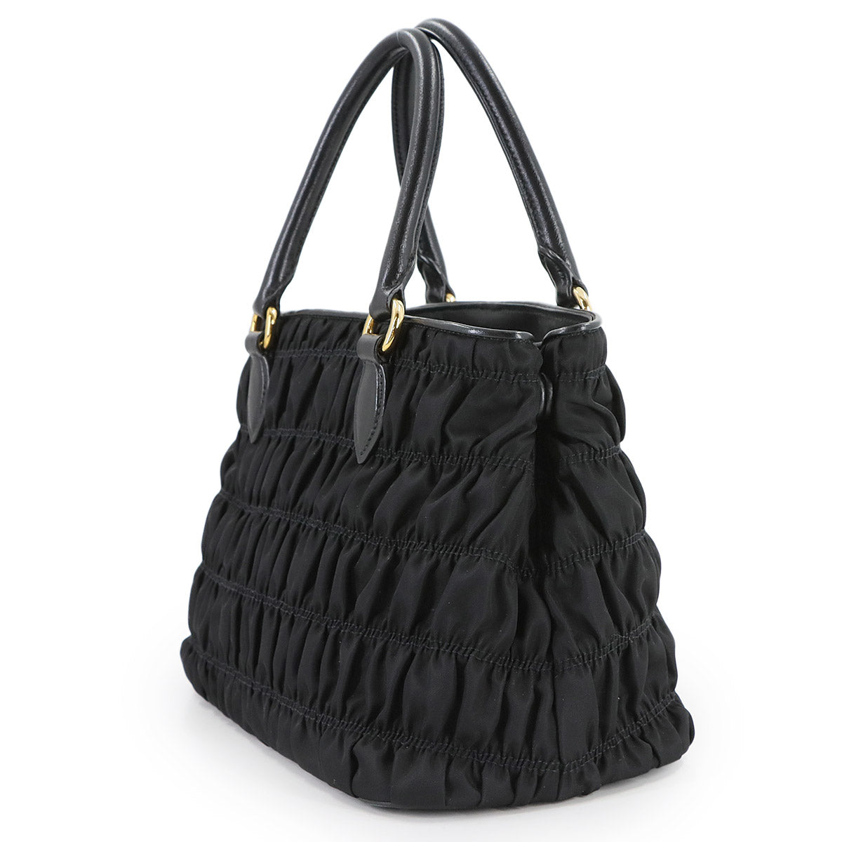 2way Hand Shoulder Bag Nylon Leather Nero Black 1BA173