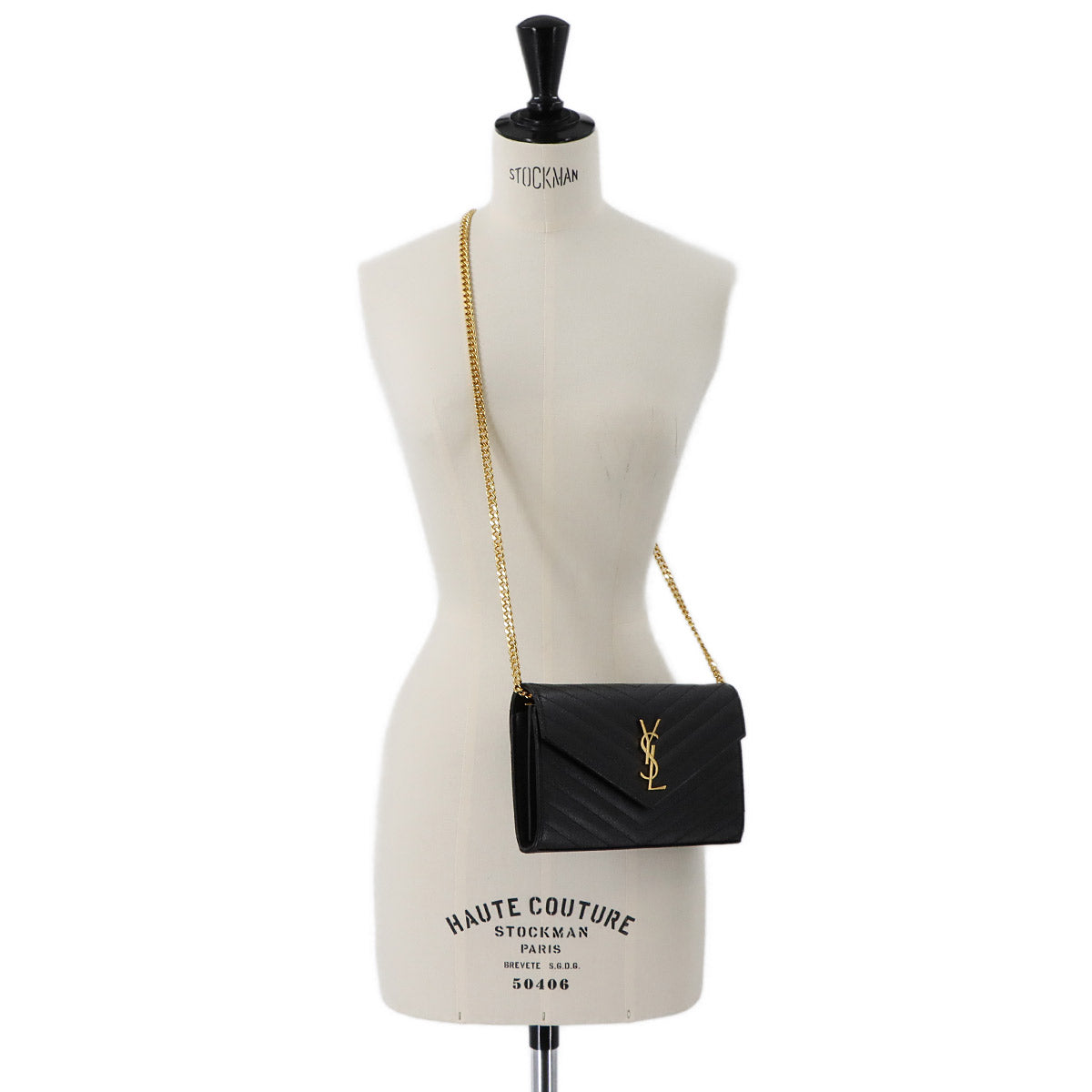 Cassandra Chain Wallet Leather Black 377828