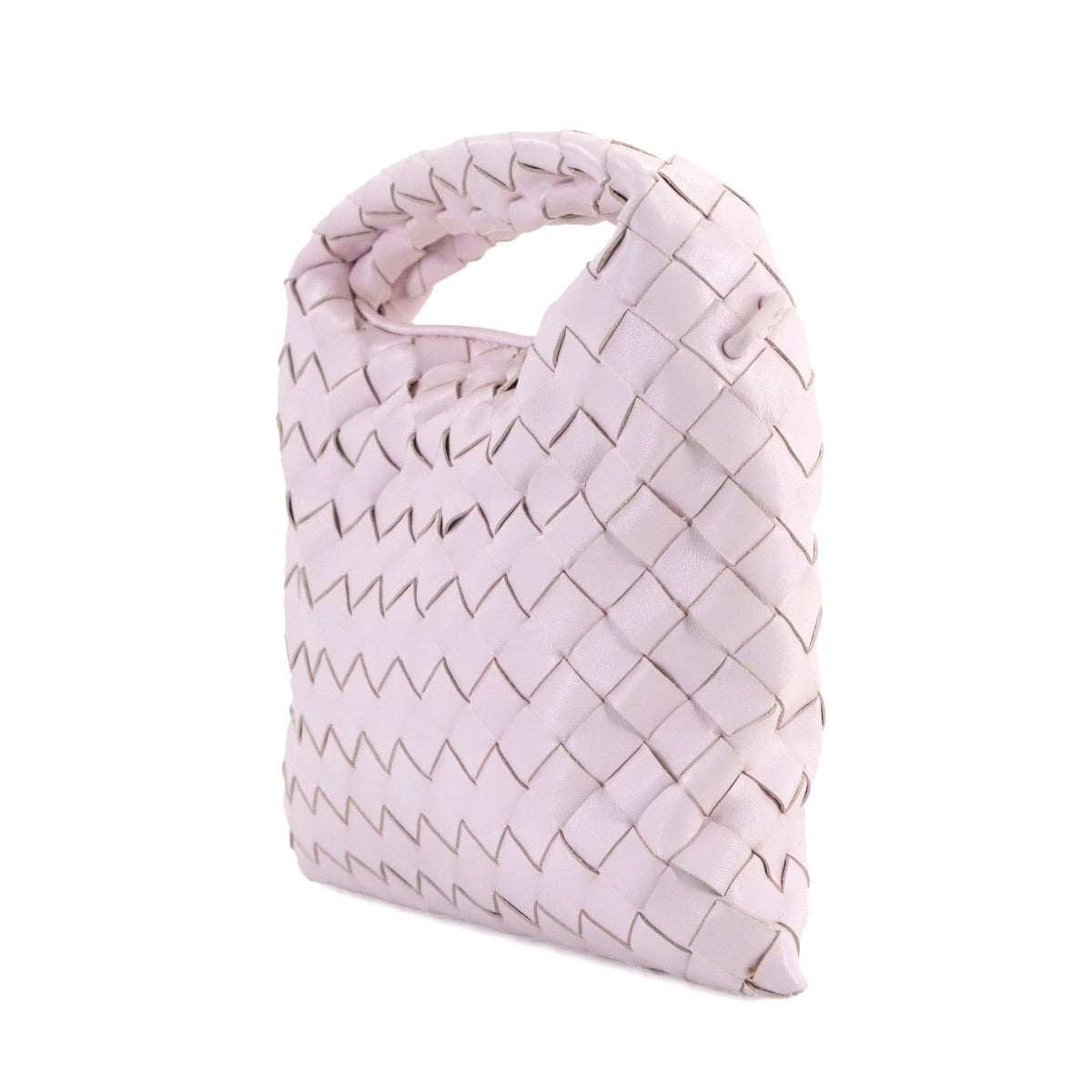 Intrecciato Mini Hop Hand Shoulder Bag Leather Pink