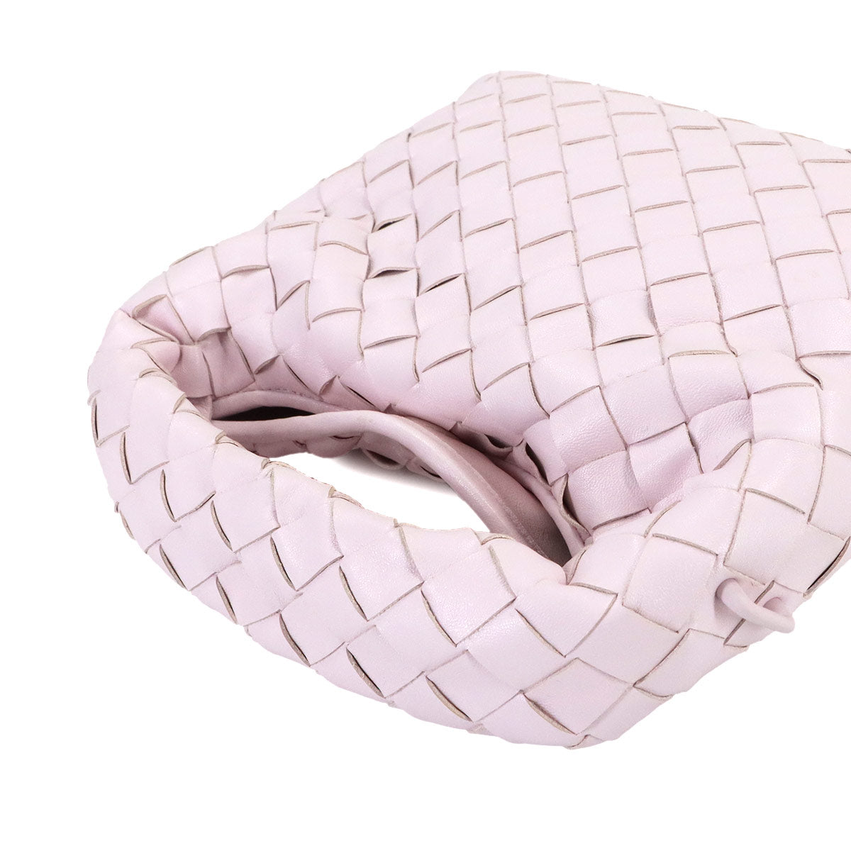 Intrecciato Mini Hop Hand Shoulder Bag Leather Pink