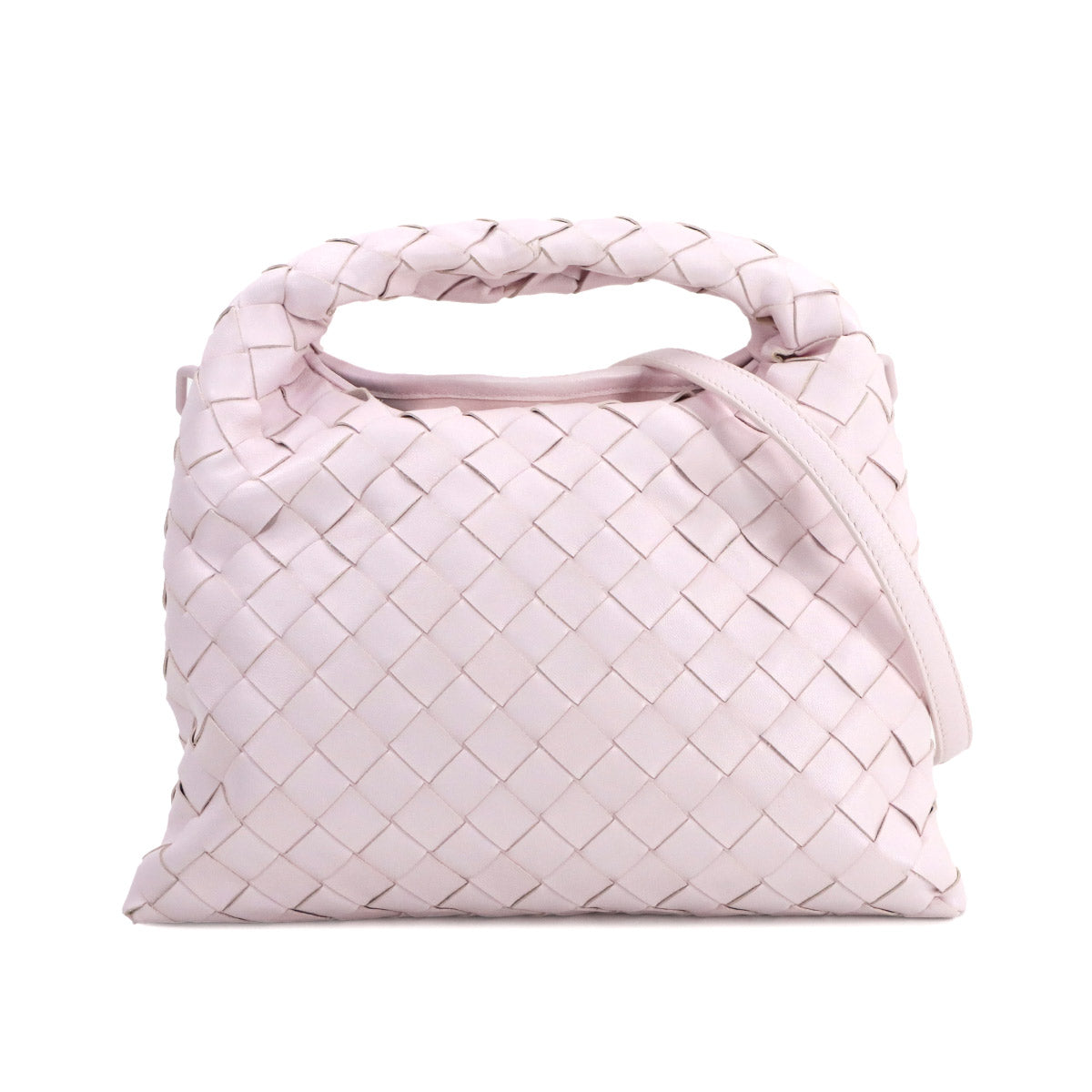 Intrecciato Mini Hop Hand Shoulder Bag Leather Pink