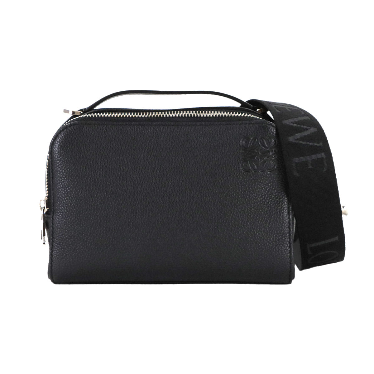 Mini crossbody camera Bag Hand Shoulder Bag Leather Black Anagram