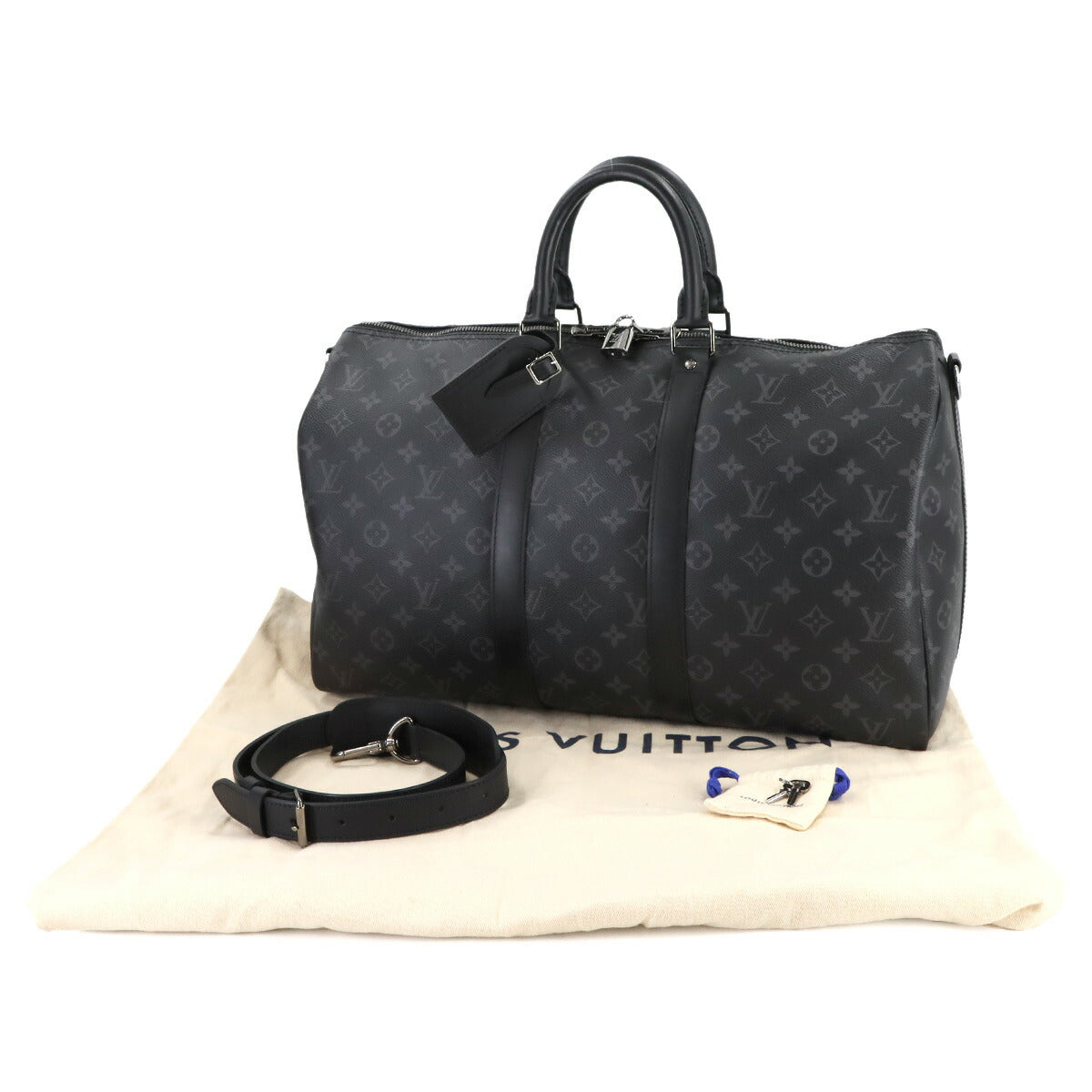 Monogram Eclipse Keepall Bandouliere 45 Luggage M40569