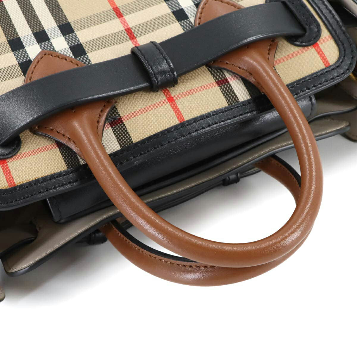 Plaid Baby Belt Bag Hand Shoulder Bag Canvas Leather 8021274