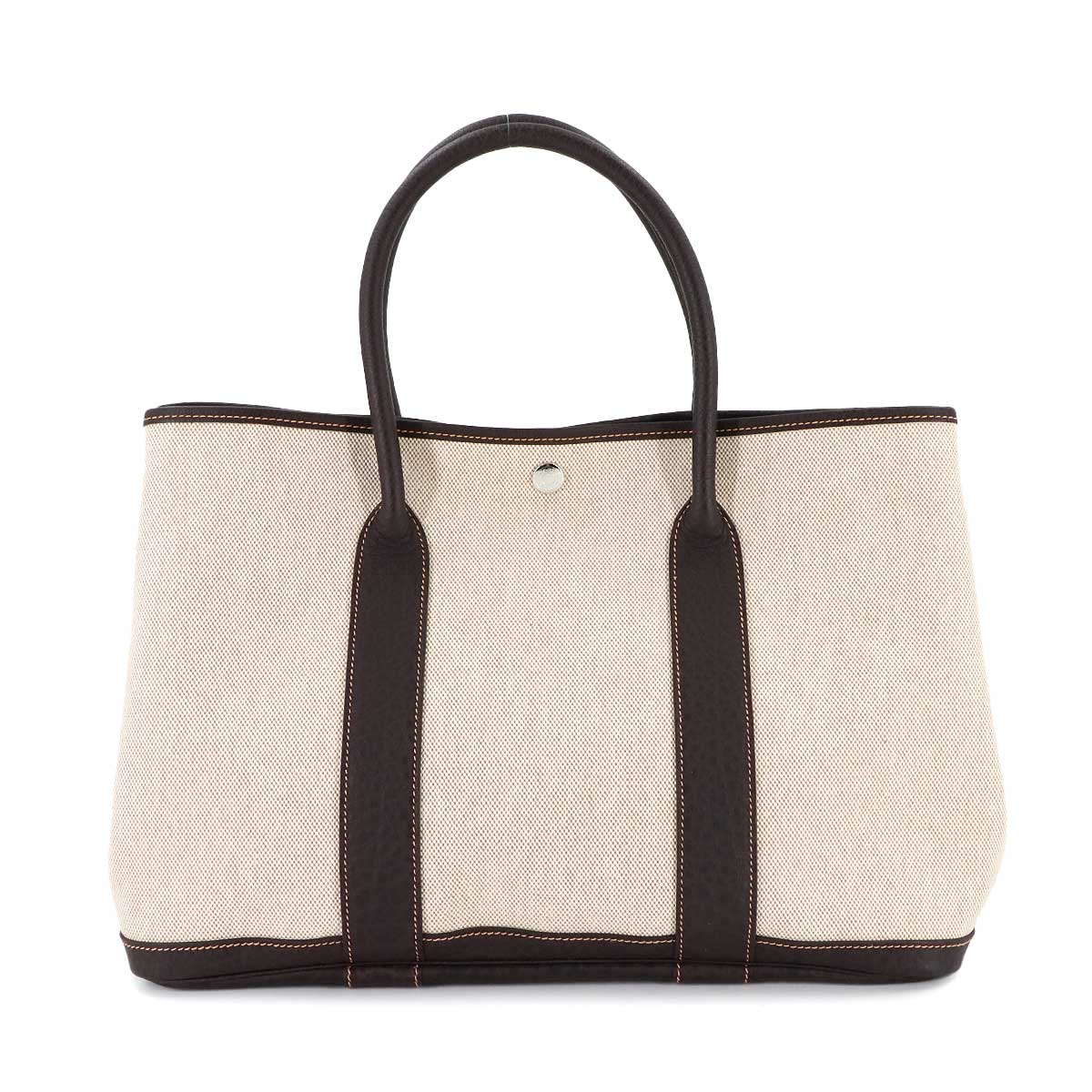 Garden Party PM Tote Bag Toile H Natural Marron Purse