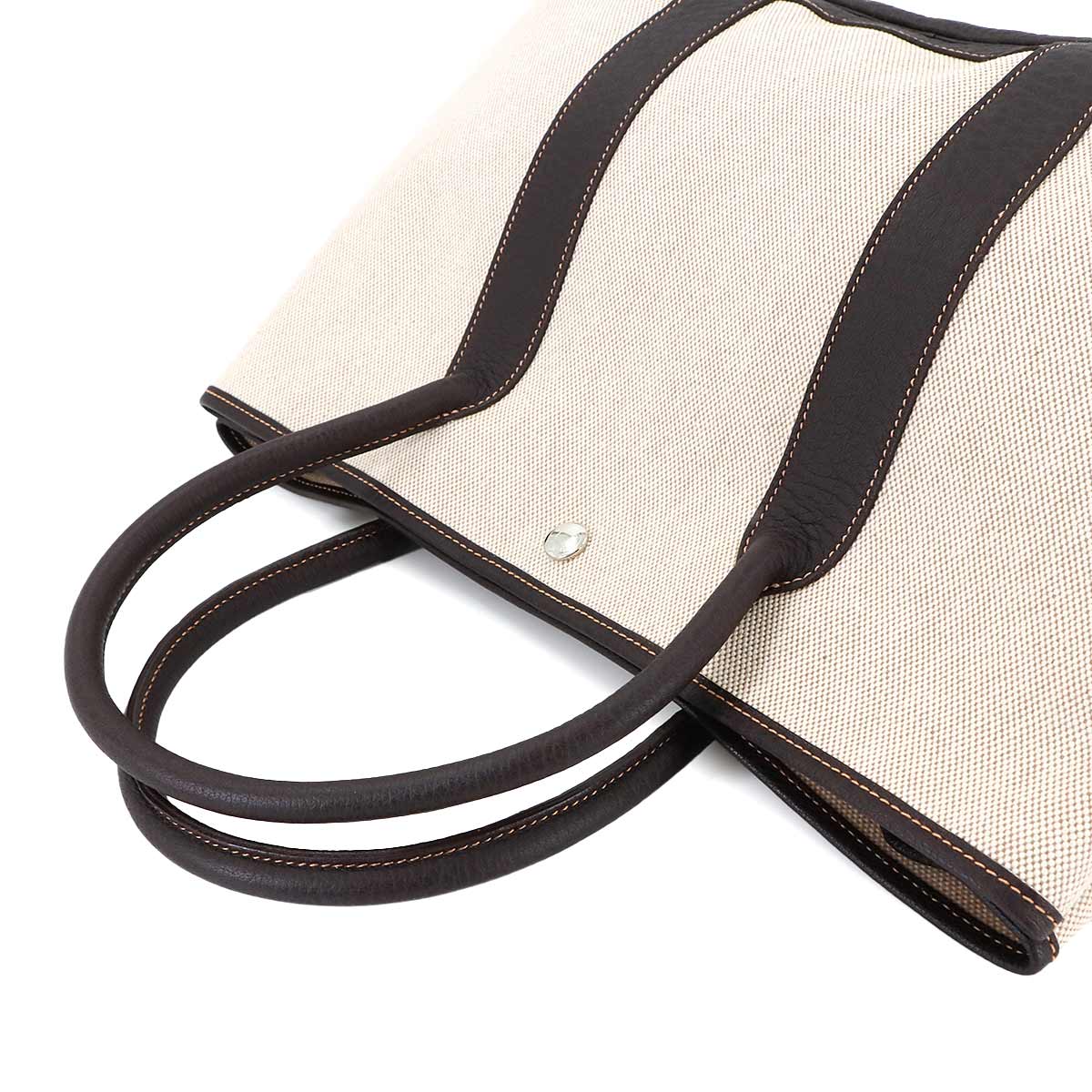 Garden Party PM Tote Bag Toile H Natural Marron Purse