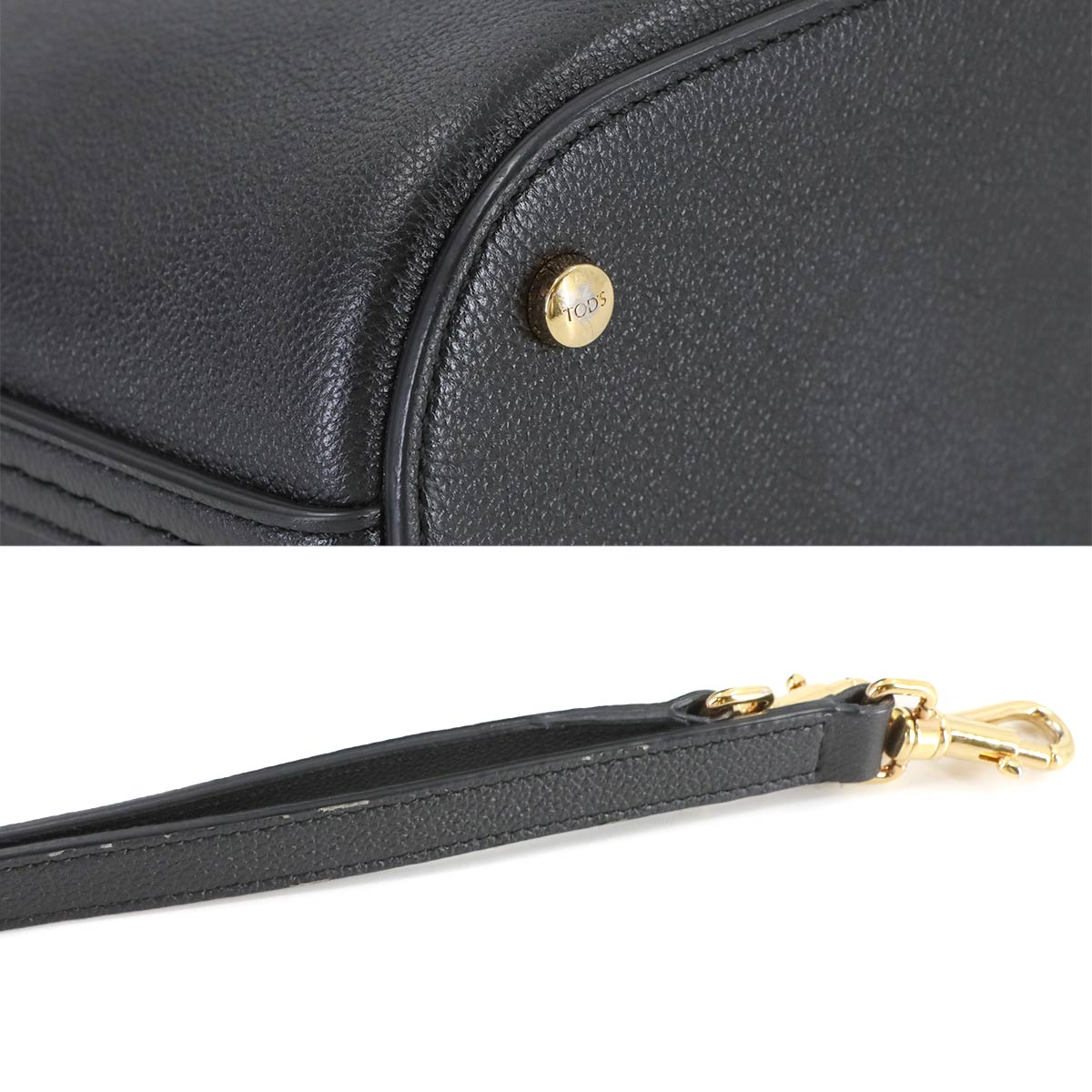 T Timeless Bucket Bag Hand Shoulder Bag Leather Black Purse