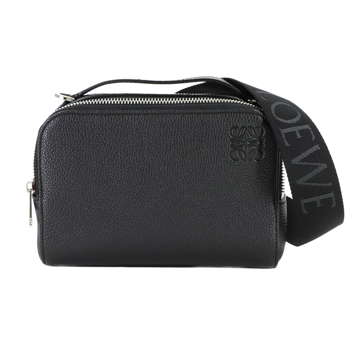 Mini crossbody camera Bag Hand Shoulder Bag Leather Black Anagram