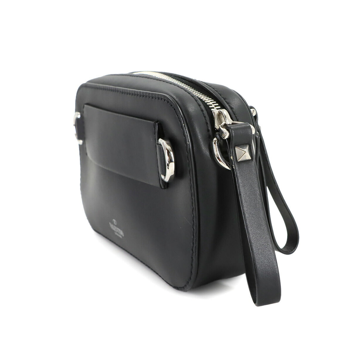 VLTN Logo Shoulder Bag Leather Black 1Y2B0954WJW