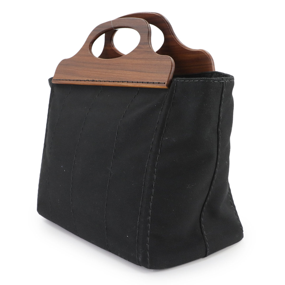 Canapa 2way Hand Shoulder Bag Canvas Nero 1BG350 Black Purse