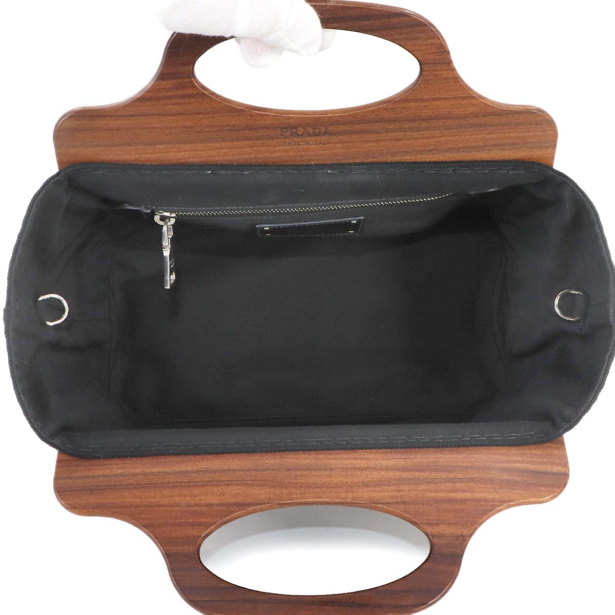 Canapa 2way Hand Shoulder Bag Canvas Nero 1BG350 Black Purse