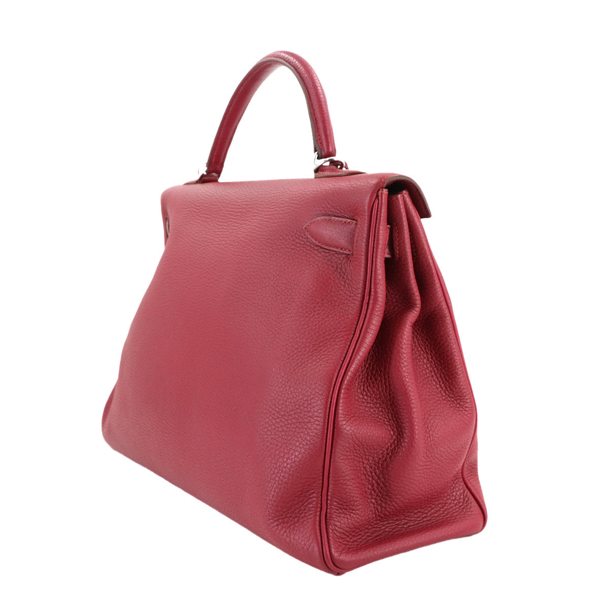 Kelly 40 Taurillon Clemence Ruby Hand Shoulder Bag Purse