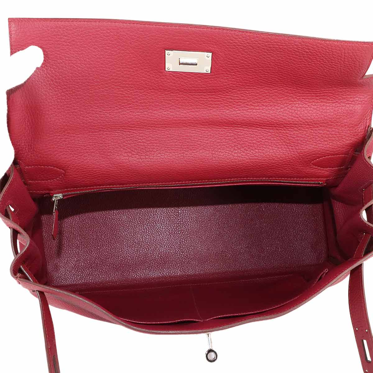 Kelly 40 Taurillon Clemence Ruby Hand Shoulder Bag Purse