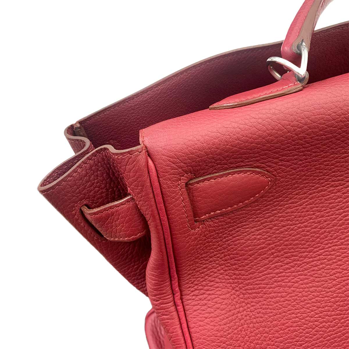Kelly 40 Taurillon Clemence Ruby Hand Shoulder Bag Purse