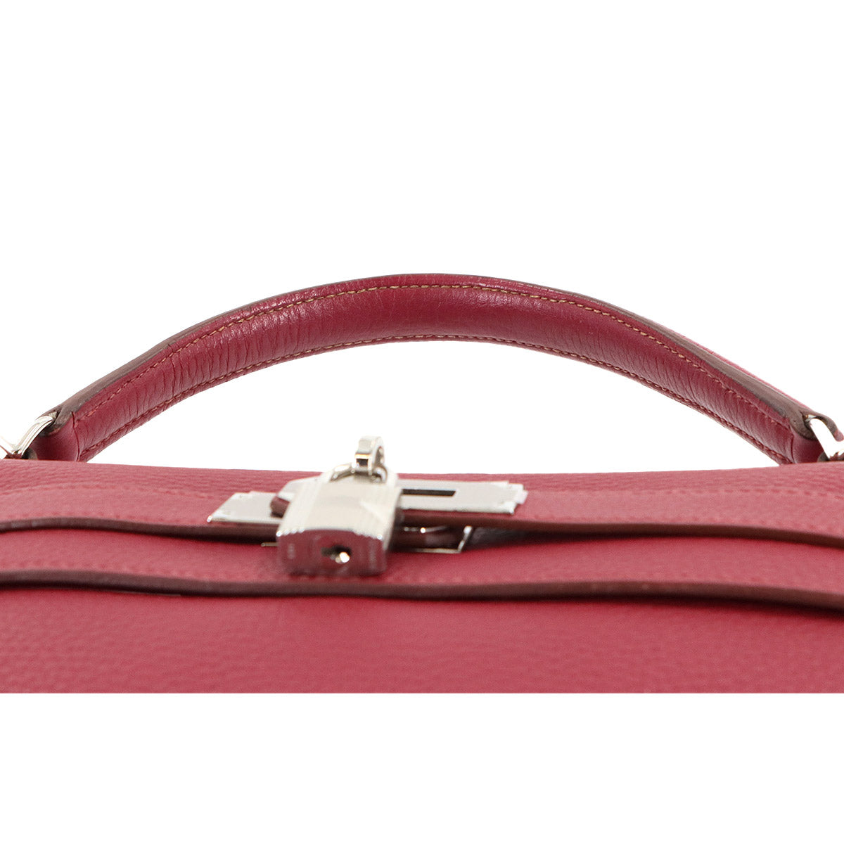 Kelly 40 Taurillon Clemence Ruby Hand Shoulder Bag Purse