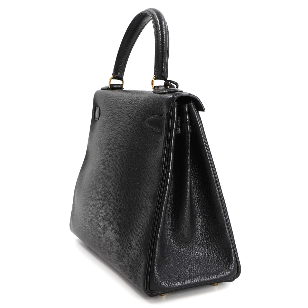 Kelly 28 Ardennes Black 2way Hand Shoulder Bag Purse