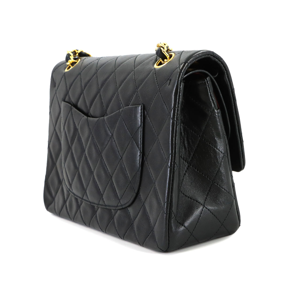 Matelasse 25 Chain Shoulder Bag Leather Black A01112 11.12