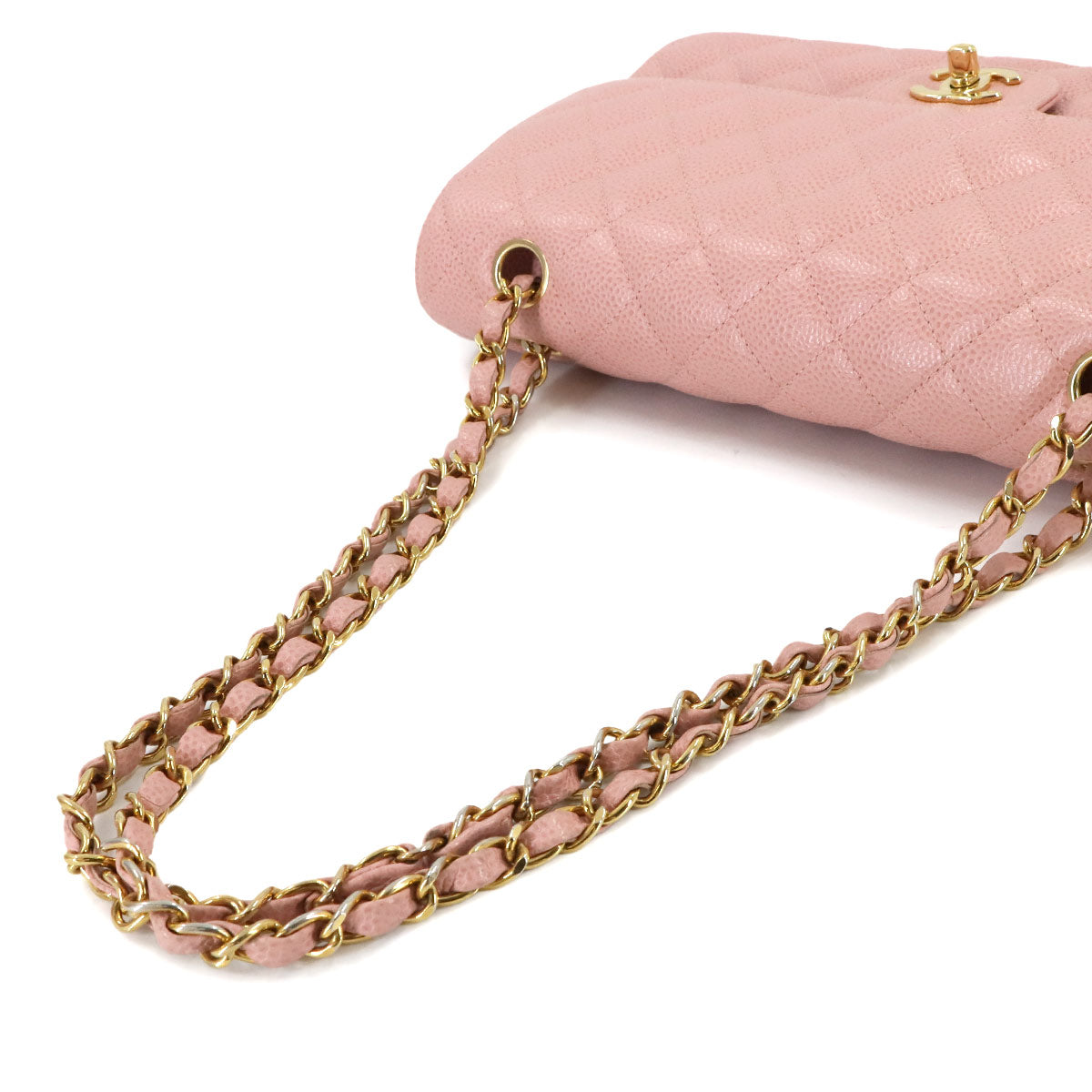 Matelasse 25 Chain Shoulder Bag Leather Pink A01112 Purse