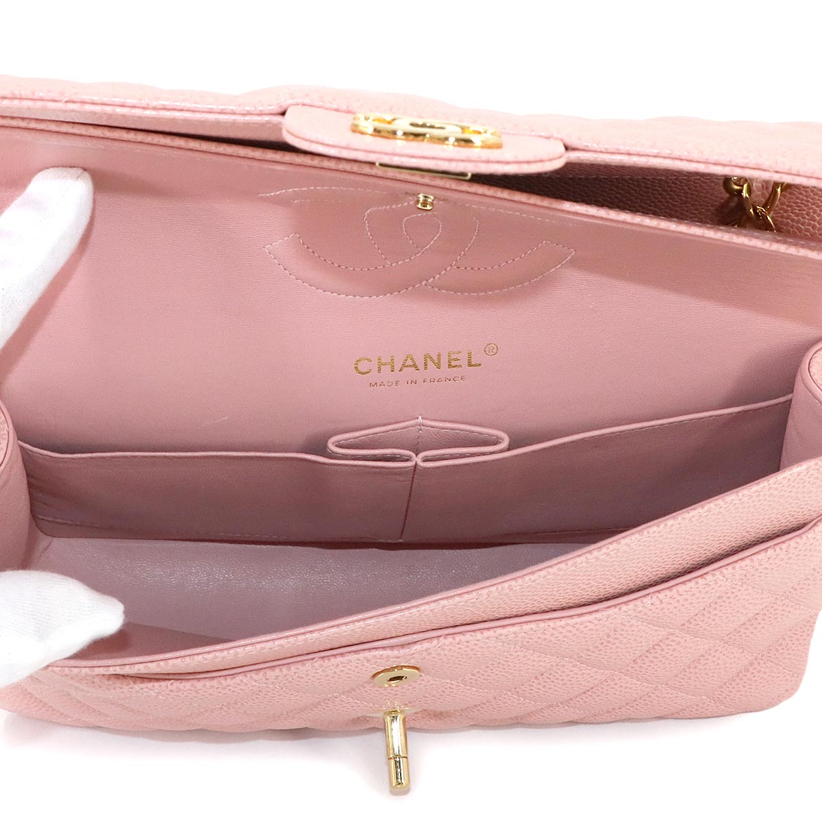 Matelasse 25 Chain Shoulder Bag Leather Pink A01112 Purse