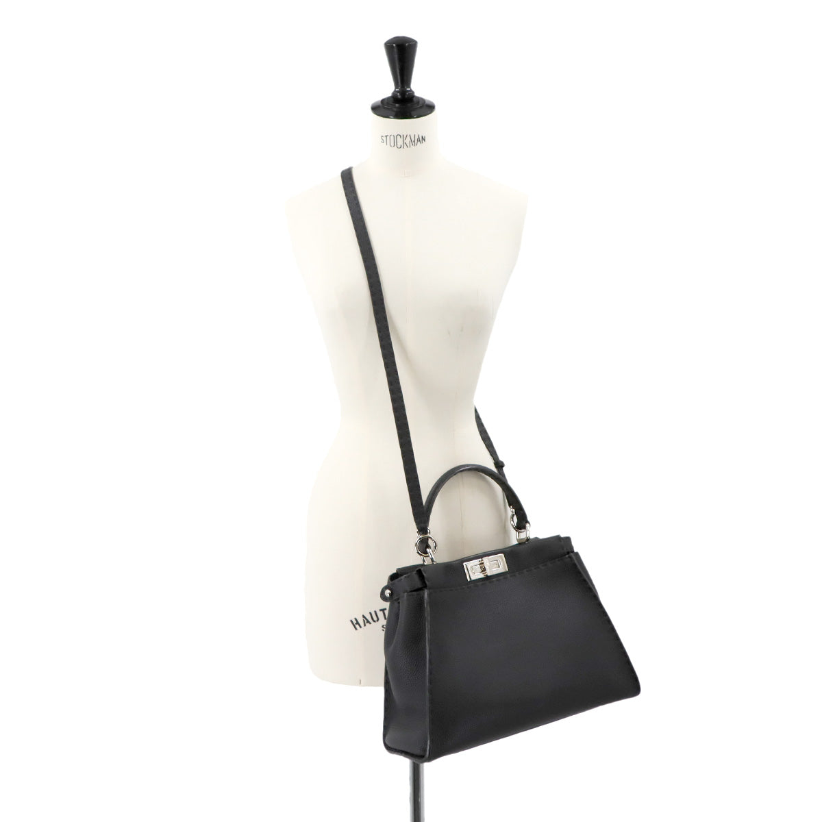 Selleria Peekaboo Hand Shoulder Bag Leather Black 8BN226 Purse