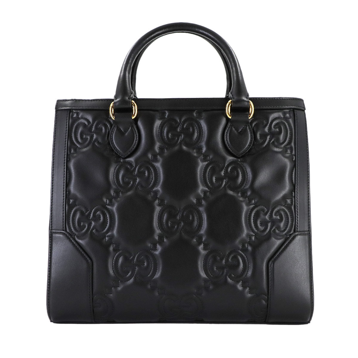 GG Matelasse 2way Hand Shoulder Bag Leather Black 728236