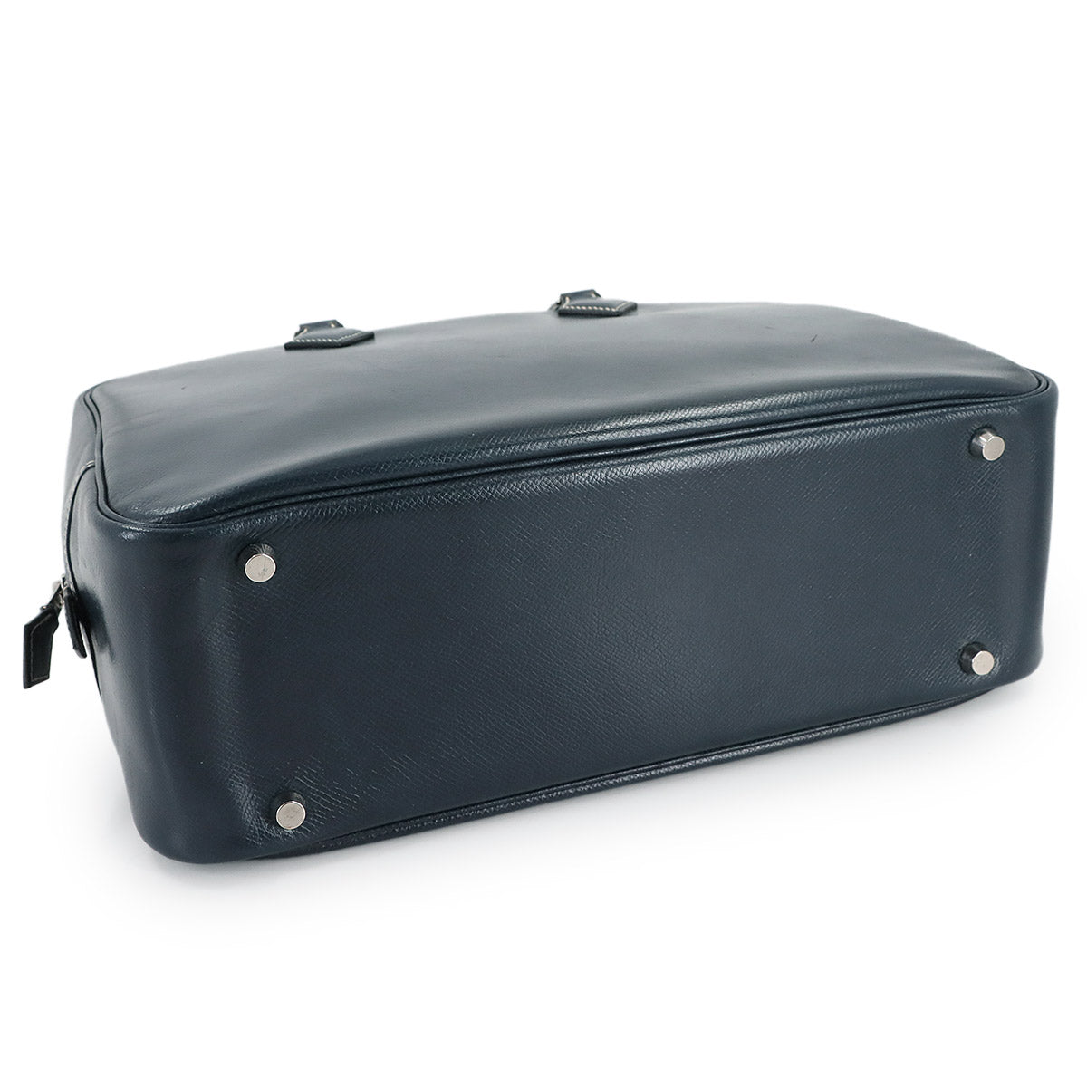 Plume 32 Hand Bag Lisse Leather Navy Purse